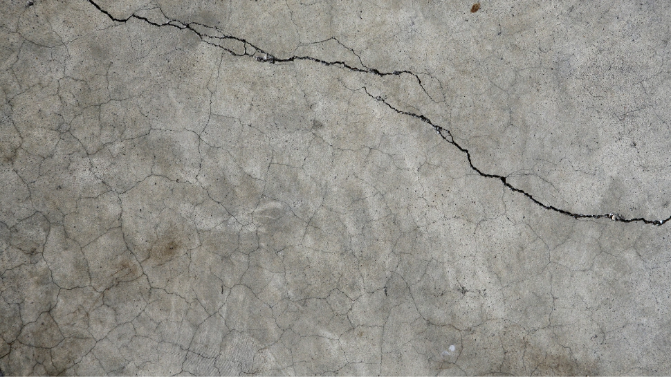 a cracked concrete floor