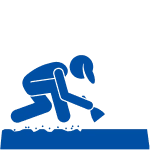 cracked basements and garage floor icon